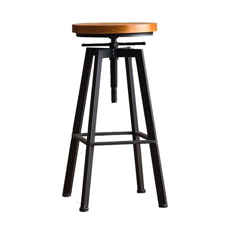 Modern Backless Barstool Wooden Counter Bar Stool with Metal Legs Clearhalo 'Bar Furniture' 'Bar Stools' 'bar_stools' 'furn' 'furn_bar_stools' 'Furniture' 'Kitchen & Dining Furniture' 1200x1200_c88d7582-0ac0-485f-bd7b-06ec9234d9ce