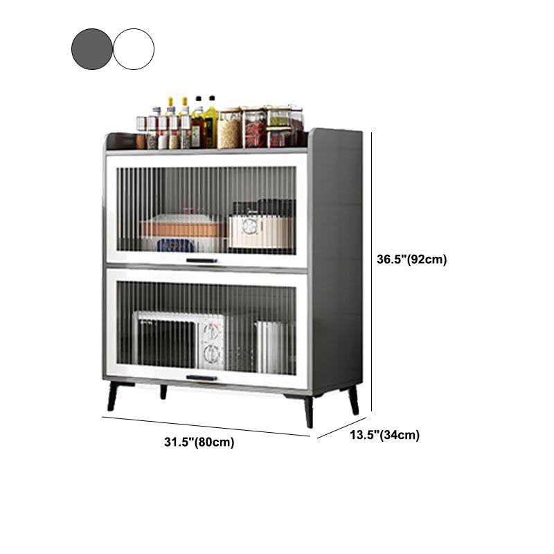 Wood Dining Server Modern Server with Glass Doors for Living Room Clearhalo 'buffet_sideboard' 'Buffets & Sideboards' 'furn' 'furn_buffet_sideboard' 'Furniture' 'Kitchen & Dining Furniture' 1200x1200_c8902a98-15fc-4289-b06a-88b1bac7e642