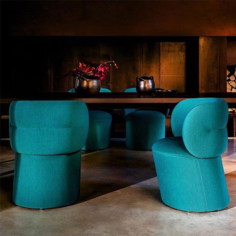 Stile nordico con sede a sedile in tessuto Sedia Parsons fissa senza braccio