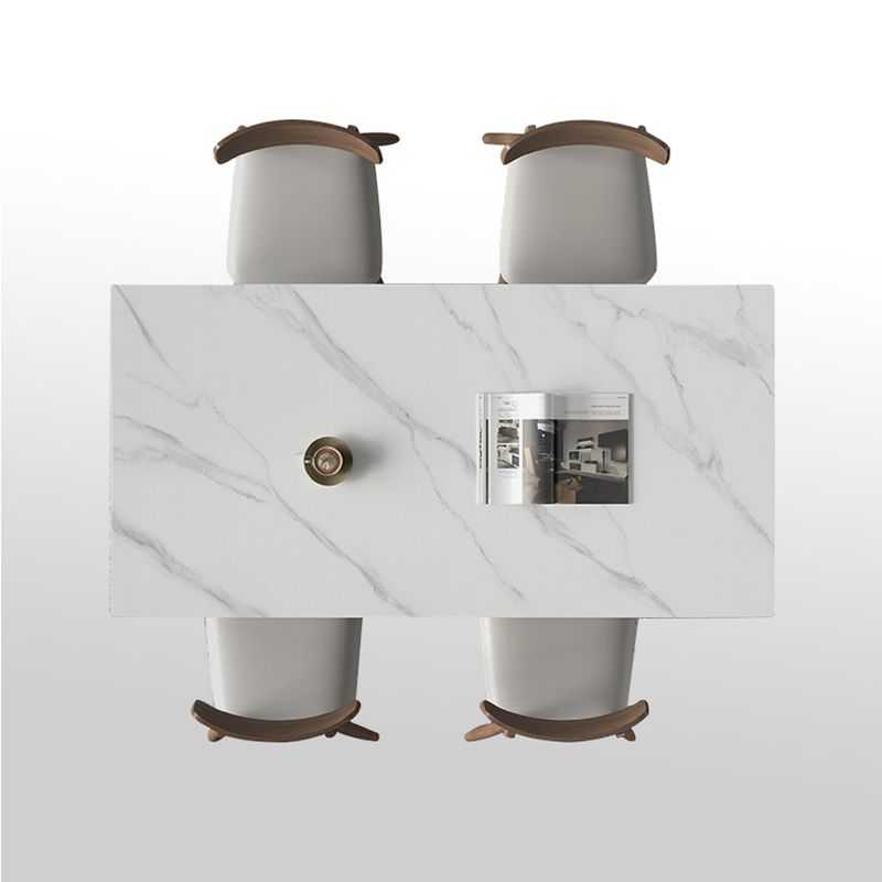 1/3/4/5 Pieces Ash Wood Dining Table Set with White Sintered Stone Top Modern Dinette Set Clearhalo 'Dining Room Sets' 'Dining Tables & Seating' 'dining_room_set' 'furn' 'furn_dining_room_set' 'Furniture' 'furniture_dining_room_set' 'Kitchen & Dining Furniture' 'kitchen&dining_furn' 'kitchen' 1200x1200_c893288d-c93d-4034-b8ef-1dd5bda51f9e