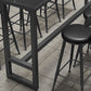Contemporary Faux Leather Counter Stools Metal Bar Stools for Home Use