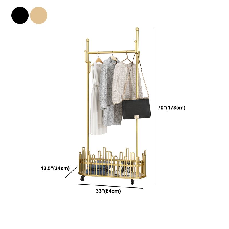 Splendido appendiabiti in metallo ganci a livello indipendente per cesta per cesta