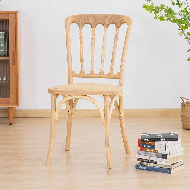 French Modern Design Slat Back Side Ash Woods Chair Home Dining Chairs Clearhalo ' kitchen&dining_furn' 'Dining Chairs' 'Dining Tables & Seating' 'dining_chair' 'Furniture' 'furniture_dining_chair' 'Kitchen & Dining Furniture' 'kitchen' 1200x1200_c8945c1c-4bcc-4dc6-aeb6-fb9303282fc1