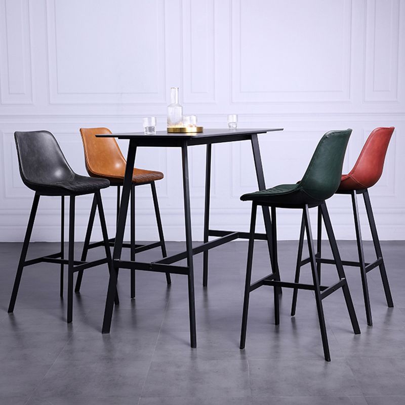 Distressed Leather Low Back Barstool Industrial Indoor Tall Stool with Bucket Seat Clearhalo 'Bar Furniture' 'Bar Stools' 'bar_stools' 'furn' 'furn_bar_stools' 'furniture_bar_stools' 'Kitchen & Dining Furniture' 'kitchen&dining_furn' 'kitchen' 'kitchen_furn' Furniture' 1200x1200_c89593bb-8422-467d-9407-98962d6551cd