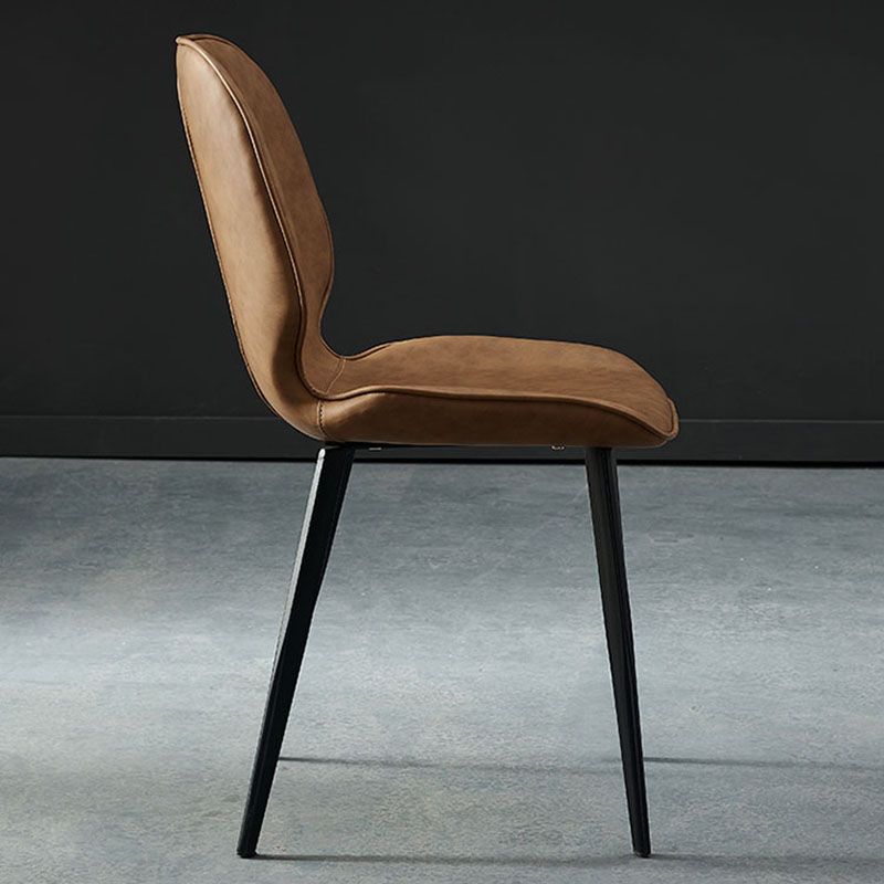 Industrial Style Wingback Chairs Leather Dining Armless Chairs for Kitchen Clearhalo ' kitchen&dining_furn' 'Dining Chairs' 'Dining Tables & Seating' 'dining_chair' 'furn' 'furn_dining_chair' 'Furniture' 'furniture_dining_chair' 'Kitchen & Dining Furniture' 'kitchen' 1200x1200_c8963112-c1ab-473e-ac50-5047545a639a