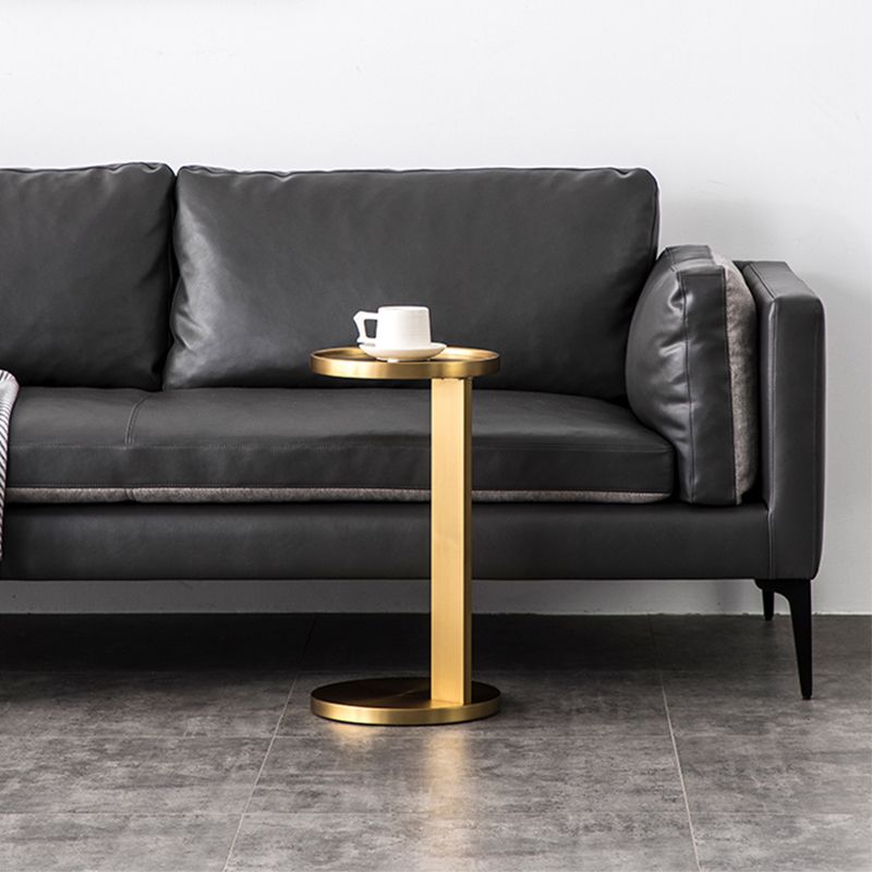 Rustic Accent Side Table Metal Pedestal Round Living Room Corner Table Clearhalo 'Coffee & Accent Tables' 'End & Side Tables' 'end_side_tables' 'furn' 'furn_end_side_tables' 'Furniture' 'Living Room Furniture' 1200x1200_c8973202-0cd1-4ee5-8a6a-57f7341d764b