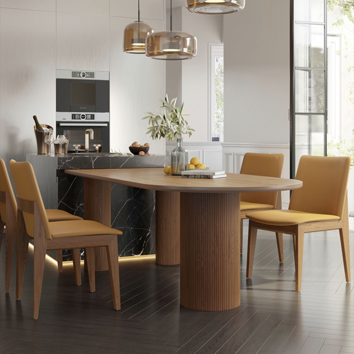 Contemporary Style Home Solid Wood Dining Table Freeform Table with 3 Legs Base Clearhalo ' dining_table' 'Dining Tables & Seating' 'Dining Tables' 'furn' 'furn_dining_table' 'Furniture' 'furniture_dining_table' 'Kitchen & Dining Furniture' 'kitchen&dining_furn' 'kitchen' 'kitchen_dining_table' 1200x1200_c8979d50-3744-46bf-ae23-ca8d88016d85