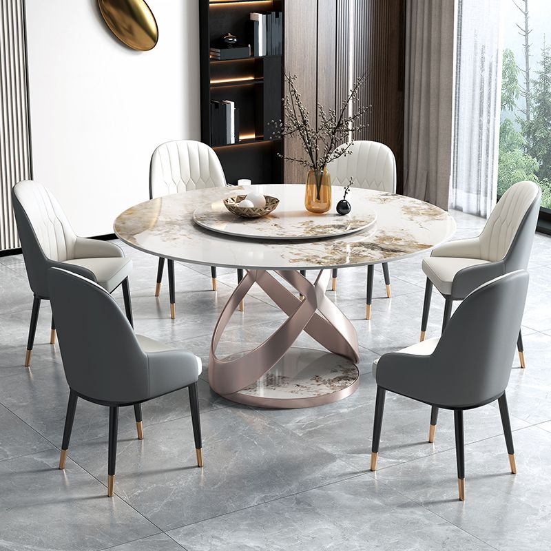 Sintered Stone Top Table Round Dining Table for Home Kitchen Dinner Furniture Clearhalo 'Dining Tables & Seating' 'Dining Tables' 'dining_table' 'furn' 'furn_dining_table' 'Furniture' 'Kitchen & Dining Furniture' 1200x1200_c8980224-7985-4e08-879a-b1eb37ab2bc6