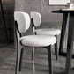 Modern Simple Side Chair Upholstered Kitchen Dining Chairs with Wooden Base