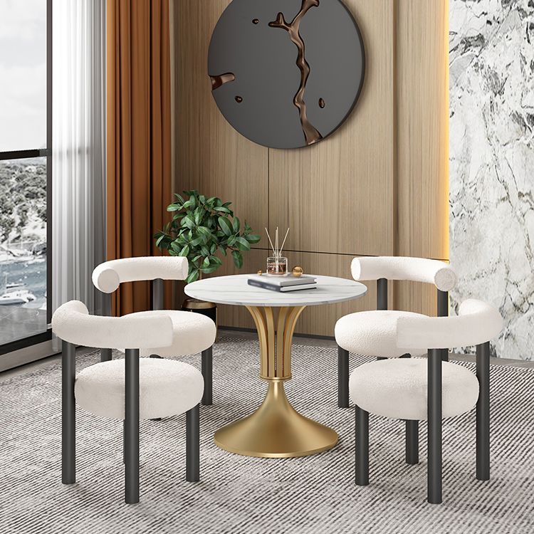 Round Luxury Style Dining Table Fixed Table with Sintered Stone Clearhalo 'Dining Tables & Seating' 'Dining Tables' 'dining_table' 'furn' 'furn_dining_table' 'Furniture' 'furniture_dining_table' 'Kitchen & Dining Furniture' 'kitchen' 'kitchen_dining_table' 1200x1200_c89932a1-3867-4842-8416-c4eac17ffbf9