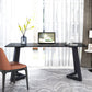 Black Office Desk Contemporary Style Writing Desk for Office and Home