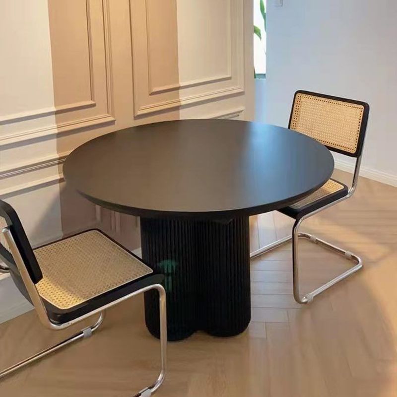 Modern Round Top Dinette Table Solid Wood Base Dining Table for Restaurant Clearhalo 'Dining Tables & Seating' 'Dining Tables' 'dining_table' 'furn' 'furn_dining_table' 'Furniture' 'furniture_dining_table' 'Kitchen & Dining Furniture' 'kitchen' 'kitchen_dining_table' 1200x1200_c899ca24-1b4d-45b1-bd17-f2618433fd17