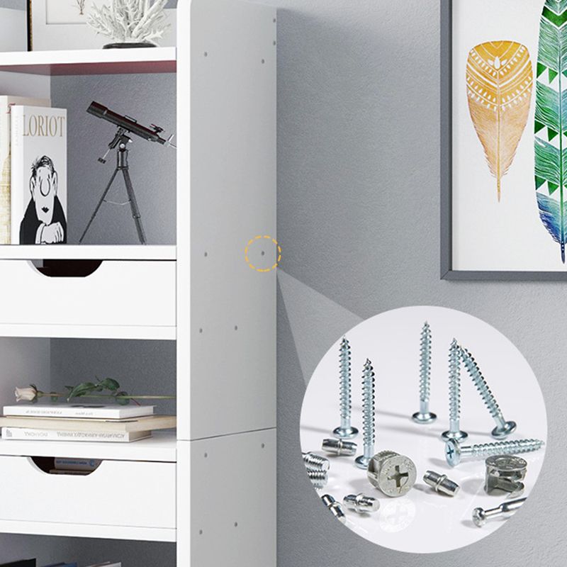 Estantería moderna de estantería de madera de ingeniería abierta para la sala de estudio