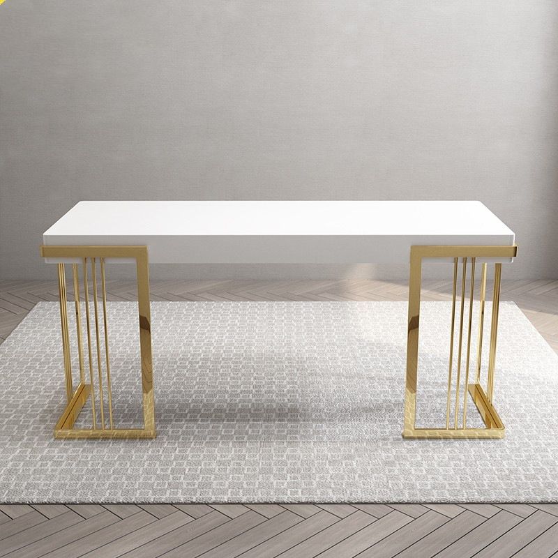 Escritorio de oficina rectángulo de madera Glam 29.53 "escritorio de escritura de alto con 1 cajón