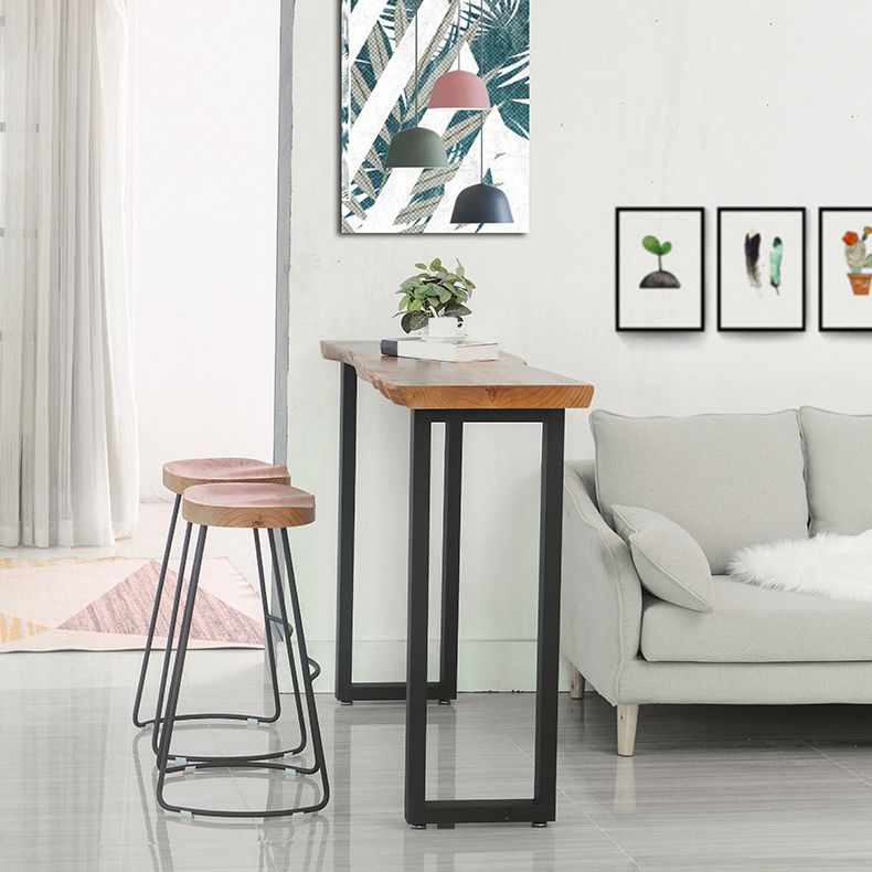 Set de mostrador de madera maciza industrial 1/2/3 Piezas taburete de bar de sala de estar y mesa