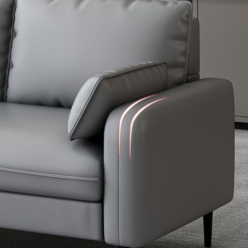 Sofá de cuero de 3 plazas de cuero a mediados de siglo.