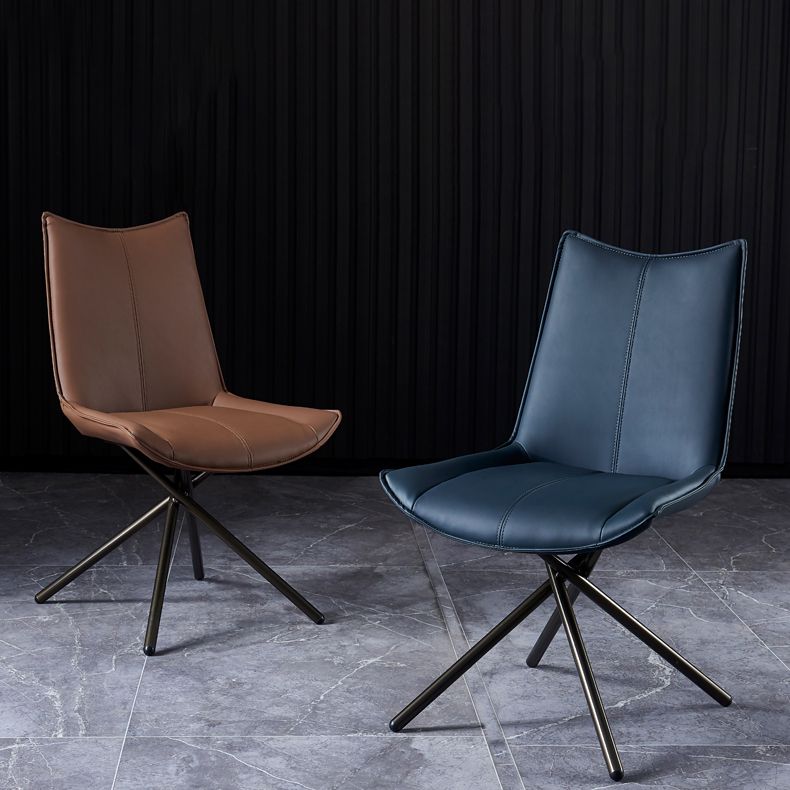 Industrial Style Solid Back Dining Side Chairs Leather Dining Chairs for Kitchen Clearhalo ' kitchen&dining_furn' 'Dining Chairs' 'Dining Tables & Seating' 'dining_chair' 'furn' 'furn_dining_chair' 'Furniture' 'furniture_dining_chair' 'Kitchen & Dining Furniture' 'kitchen' 1200x1200_c89fafcb-f56d-4bda-895e-9b971dbf6d0e