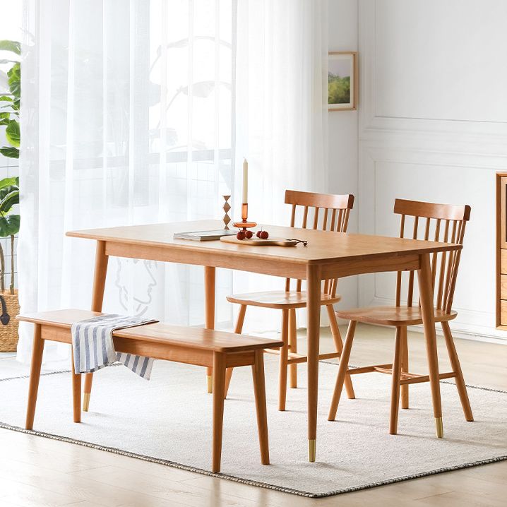 Modern Rectangle Dining Table Solid Wood Table with 4 Legs for Home Kitchen Dinner Clearhalo ' dining_table' 'Dining Tables & Seating' 'Dining Tables' 'furn' 'furn_dining_table' 'Furniture' 'furniture_dining_table' 'Kitchen & Dining Furniture' 'kitchen&dining_furn' 'kitchen' 'kitchen_dining_table' 1200x1200_c8a008ff-5800-4c3d-a506-d13cdcf87011