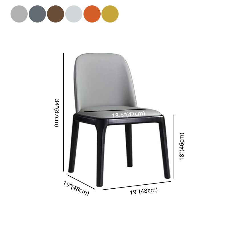 Modern Style Wood Side Dining Chairs Solid Leather Back Chair for Kitchen Clearhalo ' kitchen&dining_furn' 'Dining Chairs' 'Dining Tables & Seating' 'dining_chair' 'Furniture' 'furniture_dining_chair' 'Kitchen & Dining Furniture' 'kitchen' 1200x1200_c8a0f35d-f43c-4809-acab-b41e3c3e77e0