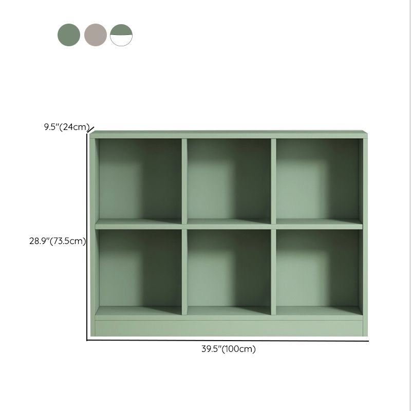 Contemporary Closed Back Bookcase Standard Wooden Bookshelf with Shelves