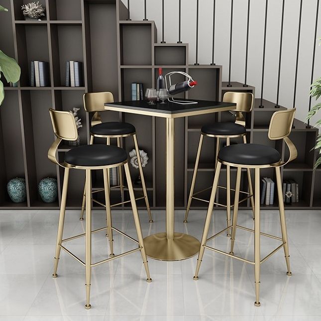 41.3 "H tavolo da bar in stile glam in finta tavolo da vino bar in marmo in marmo,