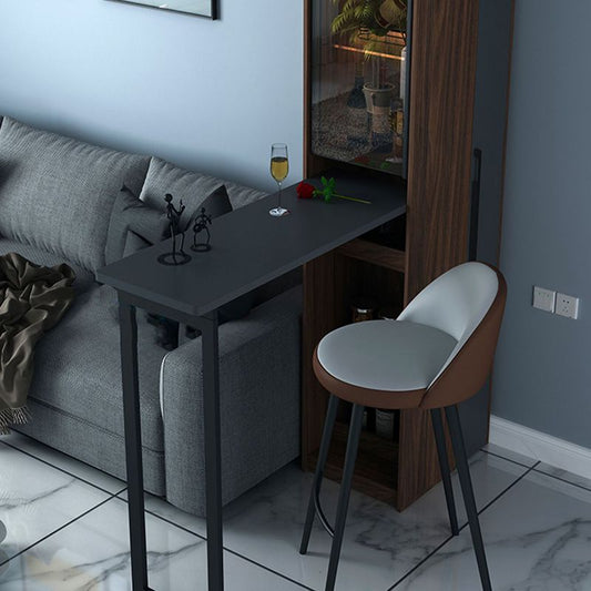 1/2/3 Pieces Counter Height Pub Set in Brown and Black, Modern