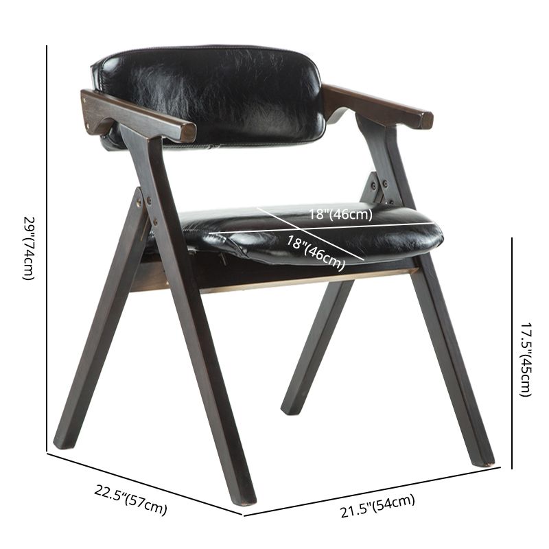 Open Back Dining Arm Chairs Foldable Upholstered Armchair with Wood Legs Clearhalo ' kitchen&dining_furn' 'Dining Chairs' 'Dining Tables & Seating' 'dining_chair' 'furn' 'furn_dining_chair' 'Furniture' 'furniture_dining_chair' 'Kitchen & Dining Furniture' 'kitchen' 1200x1200_c8a5230b-1088-415f-bcc8-0def1c319256