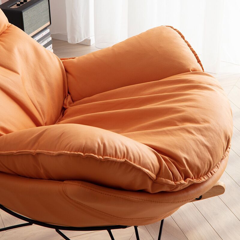 Chaise à bascule contemporaine coton coton rembourré de chaise à bascule de bébé résistant à la déchirure tuftée