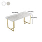 Glam Dining Set 1/4/5 Pcs Rectangle Sintered Stone Top Set with Parsons Chairs