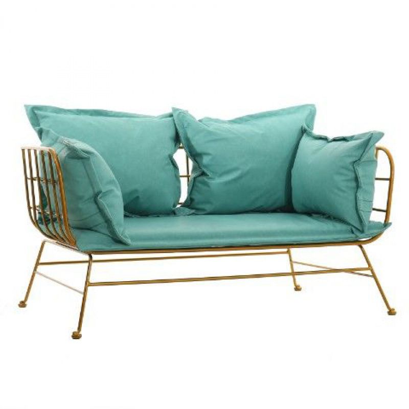 Golden Frame Velvet Loveet con braccio top per cuscino per appartamento