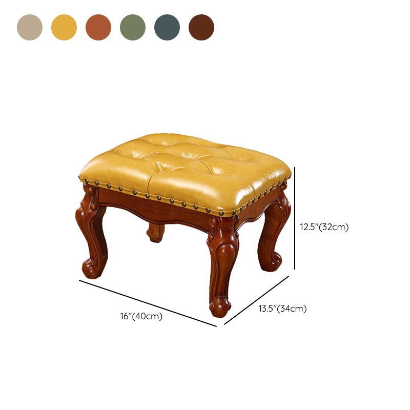 Mid-Century Modern Ottoman Faux Leather Tufted Nailhead Trim Rectangle Ottoman Clearhalo 'furn' 'furn_ottomans_poufs' 'Furniture' 'Living Room Furniture' 'Ottomans & Poufs' 'ottomans_poufs' 1200x1200_c8a8f47e-a748-451e-9ef6-c57e2162d122