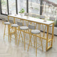 White Glam Style Bar Table in Faux Marble and Metal Rectangle Milk Tea Shop Bar Table Clearhalo 'Bar Furniture' 'Bar Tables' 'bar_tables' 'Furniture' 'furniture_bar_tables' 'Kitchen & Dining Furniture' 1200x1200_c8a9474e-a135-40d7-8e75-8cd511f66d4f
