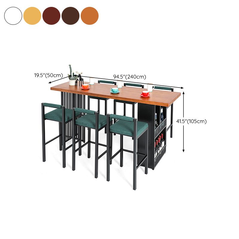 Bartafel in industriële stijl Massief houten rechthoekige bareettafel