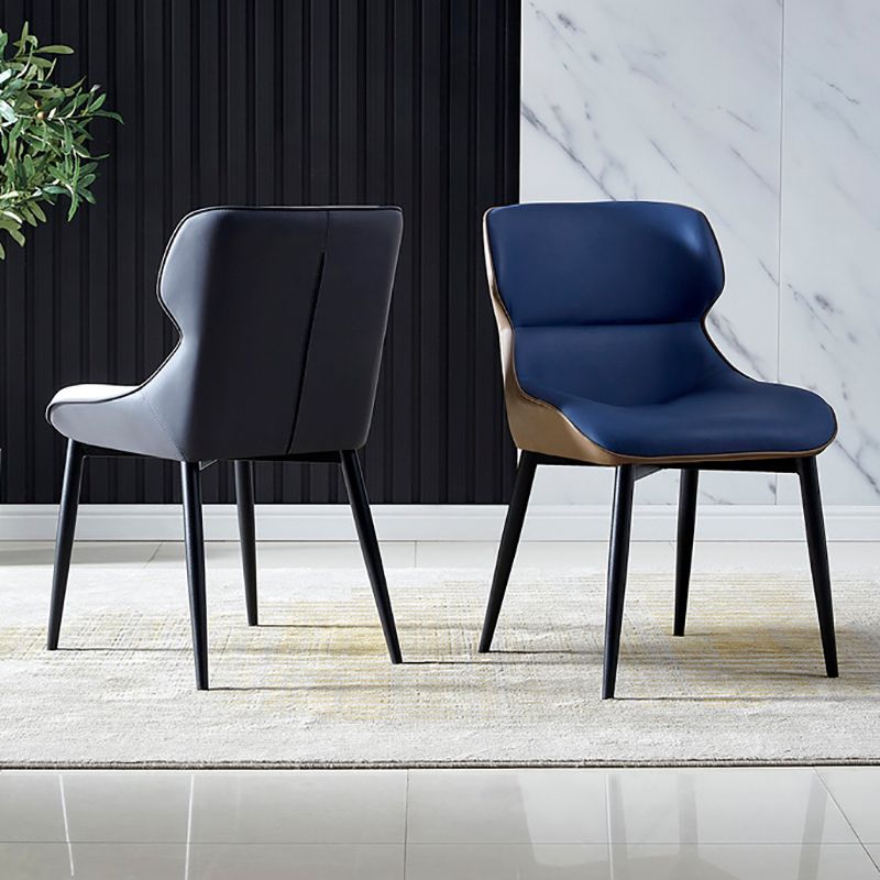 Industrial Design Arm Wingback Side Chair Faux Leather Dining Chairs Clearhalo 'Dining Chairs' 'Dining Tables & Seating' 'dining_chair' 'furn' 'furn_dining_chair' 'Furniture' 'furniture_dining_chair' 'Kitchen & Dining Furniture' 1200x1200_c8aae929-0bcd-4011-9213-c6c16d50160d