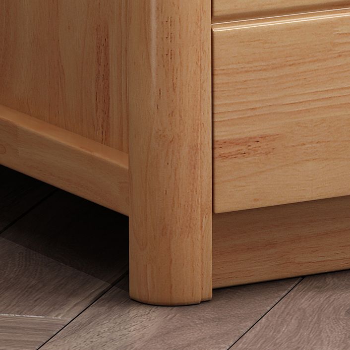 Mesa nocturna contemporánea de madera de madera sólida de espresso de 20 "