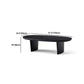 North European Oval Coffee Table Wood Cocktail Table in Black Clearhalo 'Coffee & Accent Tables' 'Coffee Tables' 'coffee_tables' 'furn' 'furn_coffee_tables' 'Furniture' 'Living Room Furniture' 1200x1200_c8aeb047-80f0-42e0-9ba3-b02200d889ab