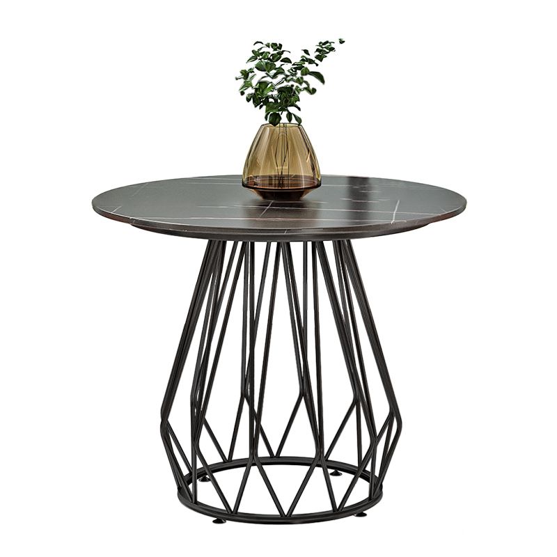 Round Sintered Stone Dining Table Traditional Luxury Dining Table for Dining Room Clearhalo ' dining_table' 'Dining Tables & Seating' 'Dining Tables' 'furn' 'furn_dining_table' 'Furniture' 'furniture_dining_table' 'Kitchen & Dining Furniture' 'kitchen&dining_furn' 'kitchen' 'kitchen_dining_table' 1200x1200_c8af06b7-f4f6-4382-8a3e-dbf18965e4be