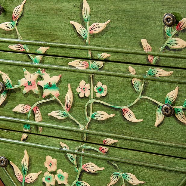 Modern de almacenamiento cofre de madera de almacenamiento de madera con 3 cajones