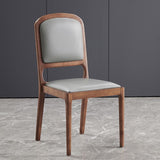 Contemporary Wood Dining Armless Chairs Open Back Dining Side Chair