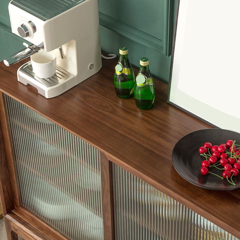 Contemporary Display Stand Pine Storage Cabinet for Dining Room Clearhalo 'Display & China Cabinets' 'display_china_cabinets' 'furn' 'furn_display_china_cabinets' 'Furniture' 'Kitchen & Dining Furniture' 1200x1200_c8b37106-f282-4fbd-9e00-33b51dc69a64