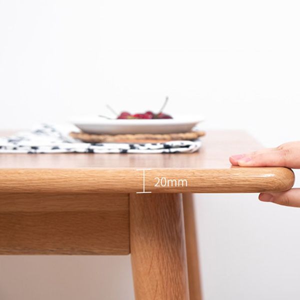 Solid Oak Dining Table Modern Rectangle Dining Table with 4 Natural Finish Legs Clearhalo 'Dining Tables & Seating' 'Dining Tables' 'dining_table' 'furn' 'furn_dining_table' 'Furniture' 'furniture_dining_table' 'Kitchen & Dining Furniture' 'kitchen' 'kitchen_dining_table' 1200x1200_c8b4c7a0-b62b-482b-bb4a-de05d6680edc