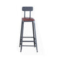 Industrial Armless Counter Stool Iron Cafe Bar Stool with Leather Cushion Clearhalo 'Bar Furniture' 'Bar Stools' 'bar_stools' 'furn' 'furn_bar_stools' 'Furniture' 'furniture_bar_stools' 'Kitchen & Dining Furniture' 1200x1200_c8b57f3c-18a4-4c32-956b-1d0ca96e803e