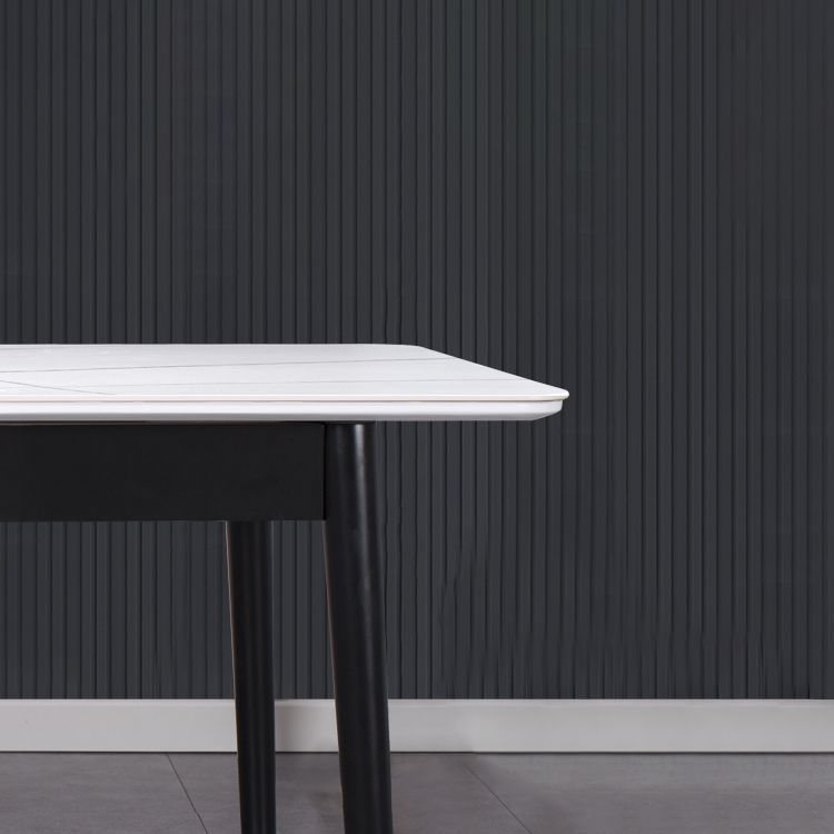 Contemporary Rectangle Dining Room Table White Sintered Stone Table with 4 Legs Clearhalo ' dining_table' 'Dining Tables & Seating' 'Dining Tables' 'furn' 'furn_dining_table' 'Furniture' 'furniture_dining_table' 'Kitchen & Dining Furniture' 'kitchen&dining_furn' 'kitchen' 'kitchen_dining_table' 1200x1200_c8b5d797-2c1b-4856-b242-9a5504d8ba86