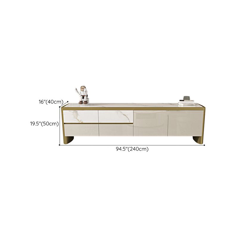 Glam 16" W TV Media Stand Stone Enclosed Storage TV Stand Console with Drawers Clearhalo 'furn' 'furn_tv_stands_entertainment_centers' 'Furniture' 'Living Room Furniture' 'TV Stands & Entertainment Centers' 'TV Stands & Media Storage Furniture' 'tv_stands_entertainment_centers' 1200x1200_c8b73de8-2f0f-443b-9ff5-66d09bfa98dc