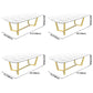 Rectangle White Sintered Stone Top Table Trestle Base Dining Table, Metal in Gold Clearhalo ' dining_table' 'Dining Tables & Seating' 'Dining Tables' 'furn' 'furn_dining_table' 'Furniture' 'furniture_dining_table' 'Kitchen & Dining Furniture' 'kitchen&dining_furn' 'kitchen' 'kitchen_dining_table' 1200x1200_c8b774a7-b106-440e-9326-e30e39d28fe6