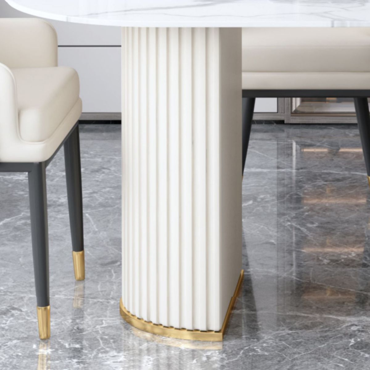 Metal Contemporary Free Form Dining Table Marble Table for Dining Room and Kitchen Clearhalo ' dining_table' 'Dining Tables & Seating' 'Dining Tables' 'furn' 'furn_dining_table' 'Furniture' 'furniture_dining_table' 'Kitchen & Dining Furniture' 'kitchen&dining_furn' 'kitchen' 'kitchen_dining_table' 1200x1200_c8b7b50e-bc8e-40d0-95c9-234834ededc7