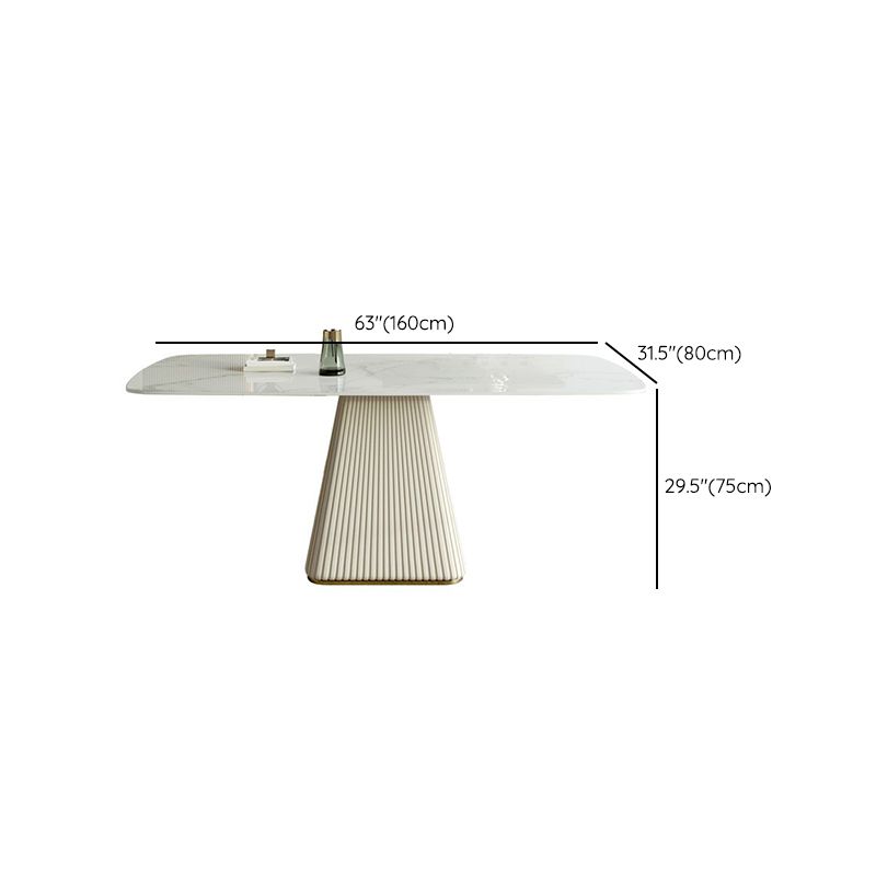 White Dinette Set with Leather Chairs 1/4/5 Pcs Modern Rectangle Dining Table Set Clearhalo 'Dining Room Sets' 'Dining Tables & Seating' 'dining_room_set' 'furn' 'furn_dining_room_set' 'Furniture' 'Kitchen & Dining Furniture' 1200x1200_c8b87944-41d1-4f46-a8b3-9650e45f182a