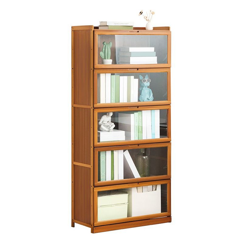 Modern Bamboo Barrister Bookcase Closed Back Bookcase for Home Office Clearhalo 'Bookcases' 'furn' 'furn_bookcases' 'Furniture' 'furniture_bookcases' 'kitchen' 'kitchen_bookcases' 'Living Room Furniture' 'Office Furniture' 1200x1200_c8b961fd-a8c0-4ba8-8da5-0c52c016cce9