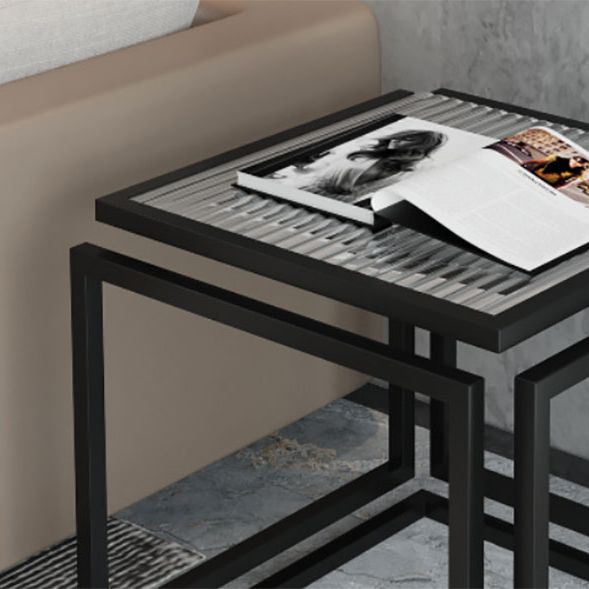 17.72" Tall Contemporary Style Side End Table Metal Frame Sofa Side Accent Table Clearhalo 'Coffee & Accent Tables' 'End & Side Tables' 'end_side_tables' 'furn' 'furn_end_side_tables' 'Furniture' 'Living Room Furniture' 1200x1200_c8bac28e-a495-4c94-b122-3c24020f30e4
