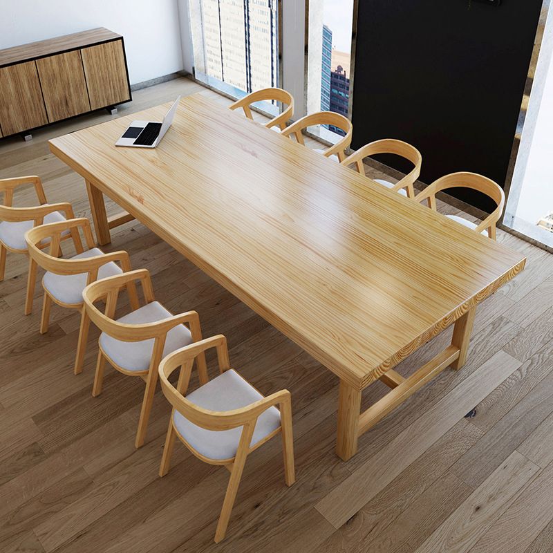 Escritorio de oficina moderno de 30 "H Moderno de escritorio de madera maciza de pino sólido